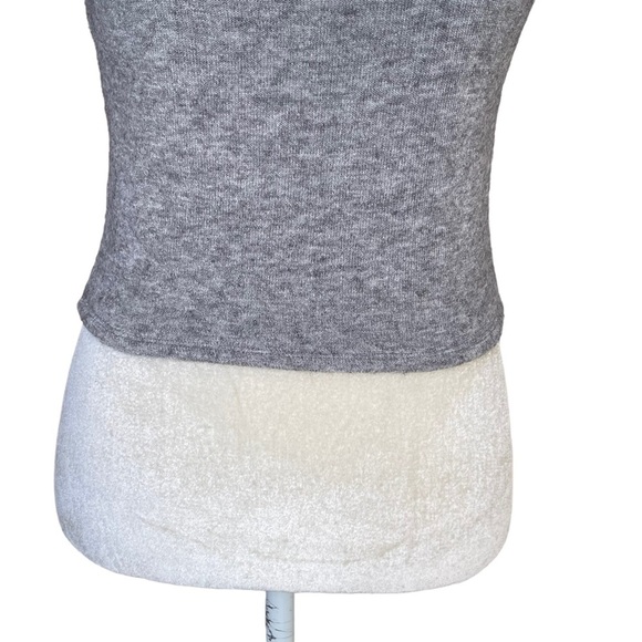 Express Women’s Sweater Knit Cami Size S Sweetheart Neckline Gray Cozy Neutral - Picture 6 of 7